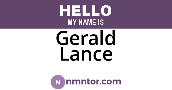 Gerald Lance