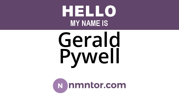Gerald Pywell