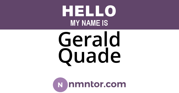 Gerald Quade