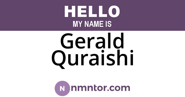 Gerald Quraishi