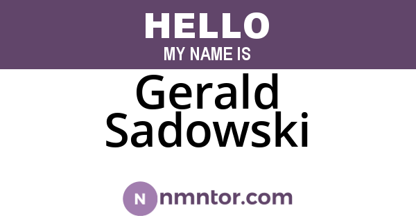 Gerald Sadowski