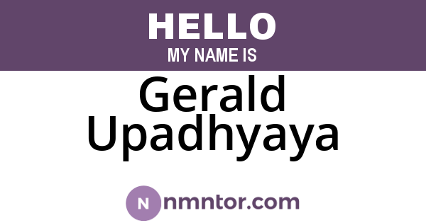 Gerald Upadhyaya