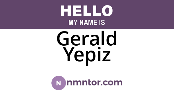 Gerald Yepiz