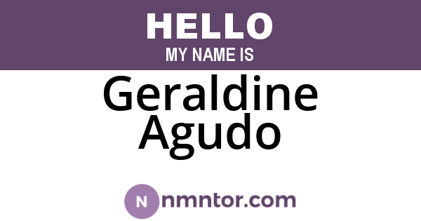 Geraldine Agudo