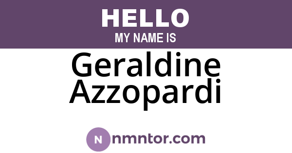 Geraldine Azzopardi