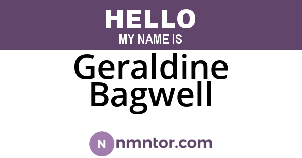 Geraldine Bagwell