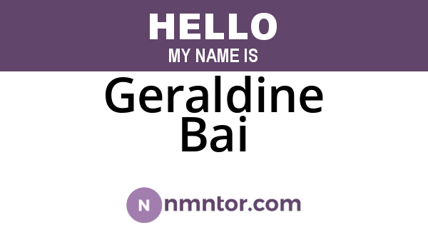 Geraldine Bai