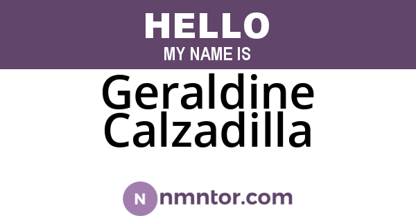 Geraldine Calzadilla