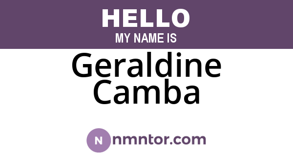 Geraldine Camba