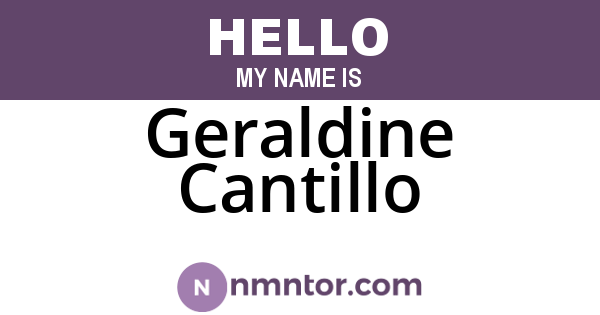Geraldine Cantillo