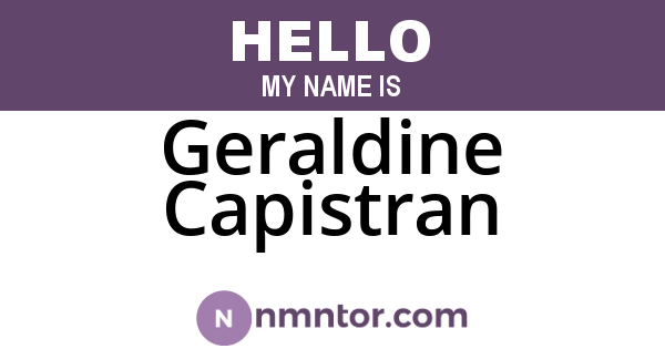 Geraldine Capistran