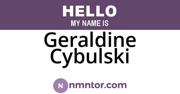 Geraldine Cybulski