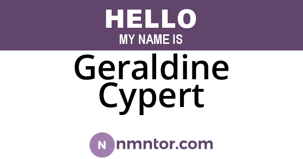 Geraldine Cypert