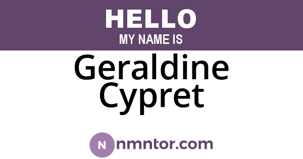 Geraldine Cypret