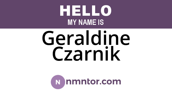 Geraldine Czarnik