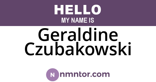 Geraldine Czubakowski