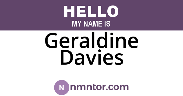 Geraldine Davies