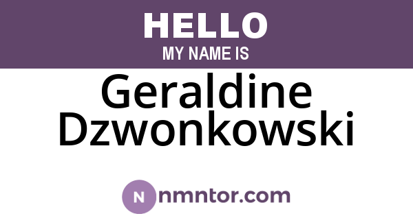 Geraldine Dzwonkowski
