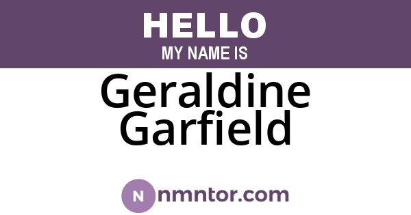 Geraldine Garfield