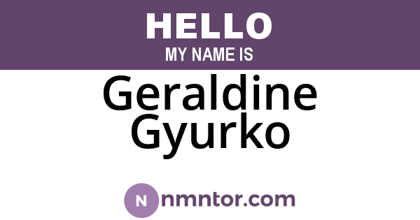 Geraldine Gyurko