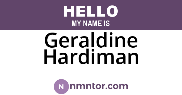 Geraldine Hardiman