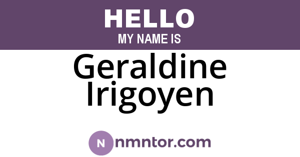 Geraldine Irigoyen