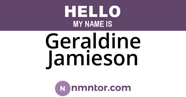 Geraldine Jamieson