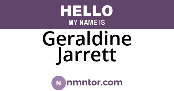 Geraldine Jarrett