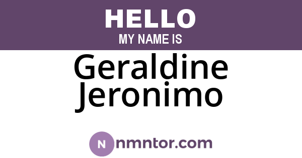Geraldine Jeronimo