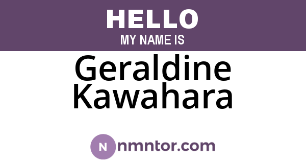 Geraldine Kawahara