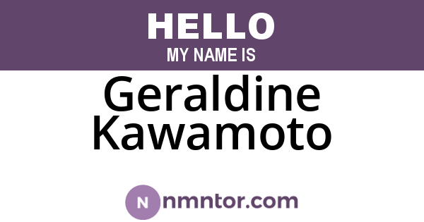 Geraldine Kawamoto
