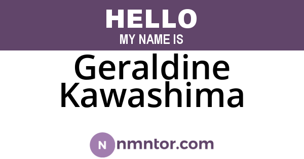 Geraldine Kawashima