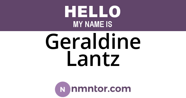 Geraldine Lantz