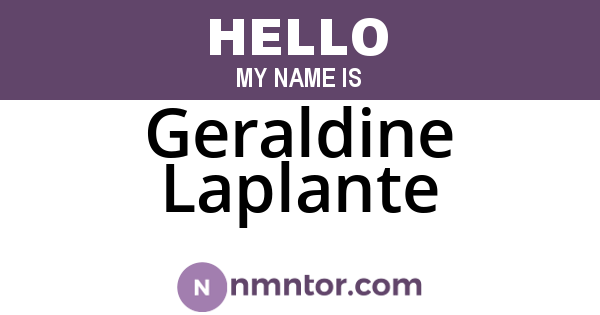 Geraldine Laplante