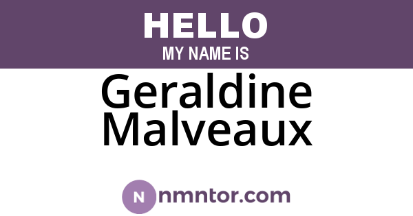 Geraldine Malveaux