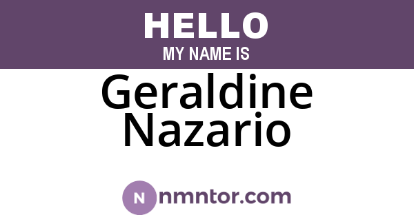 Geraldine Nazario