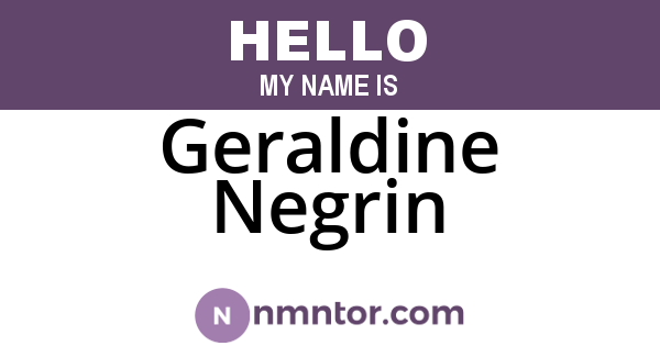 Geraldine Negrin