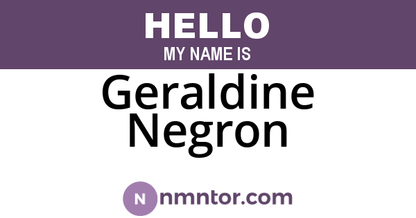 Geraldine Negron
