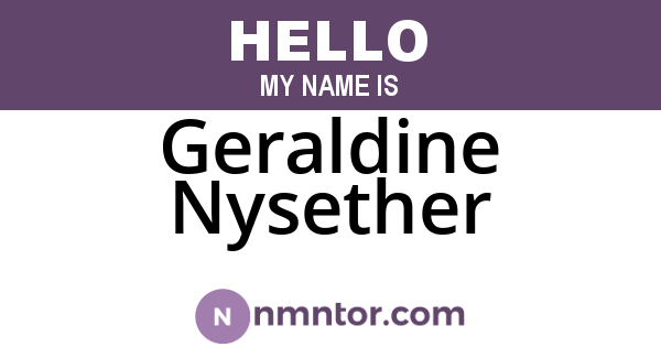 Geraldine Nysether