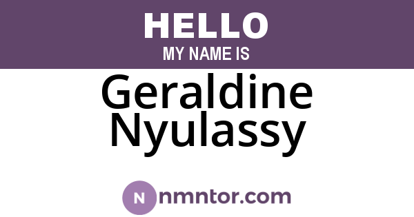 Geraldine Nyulassy