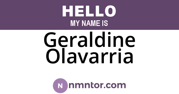 Geraldine Olavarria