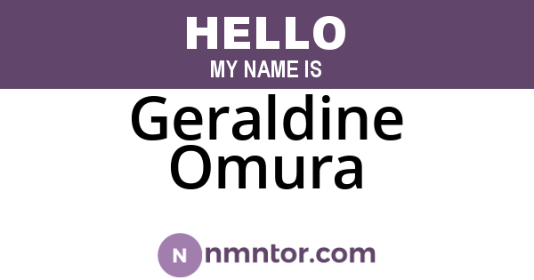 Geraldine Omura
