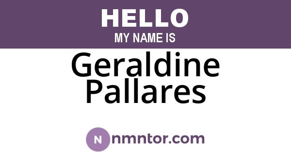 Geraldine Pallares
