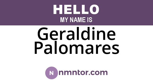 Geraldine Palomares