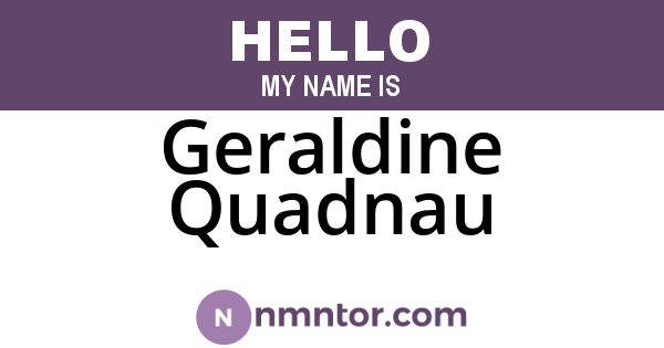 Geraldine Quadnau