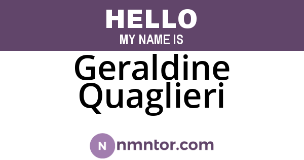 Geraldine Quaglieri