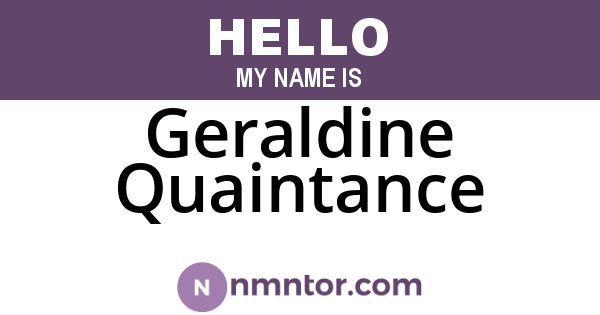 Geraldine Quaintance