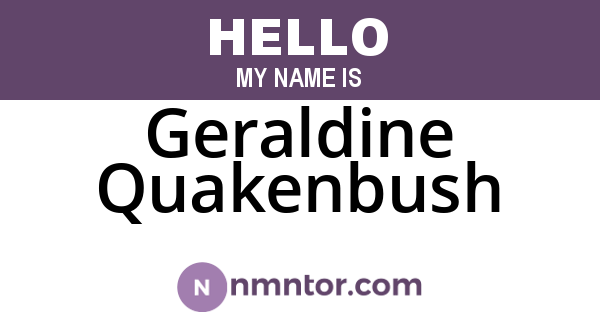 Geraldine Quakenbush