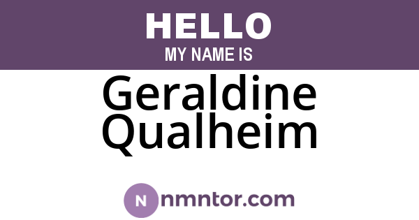 Geraldine Qualheim