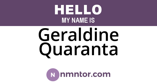 Geraldine Quaranta